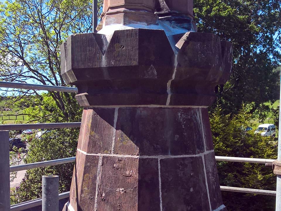 Repointed with hot lime mix